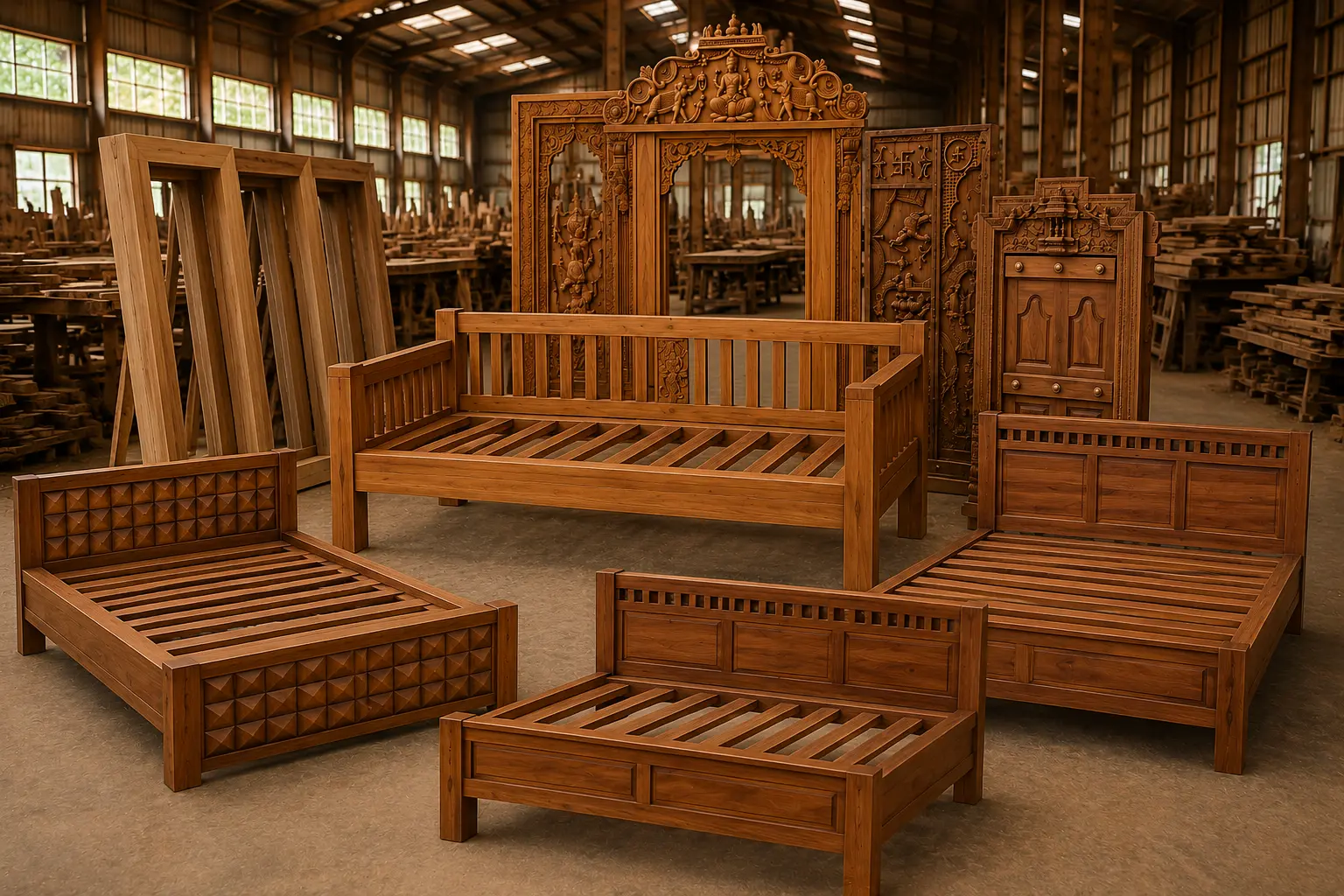 Premium Solid Wood Storage Cot